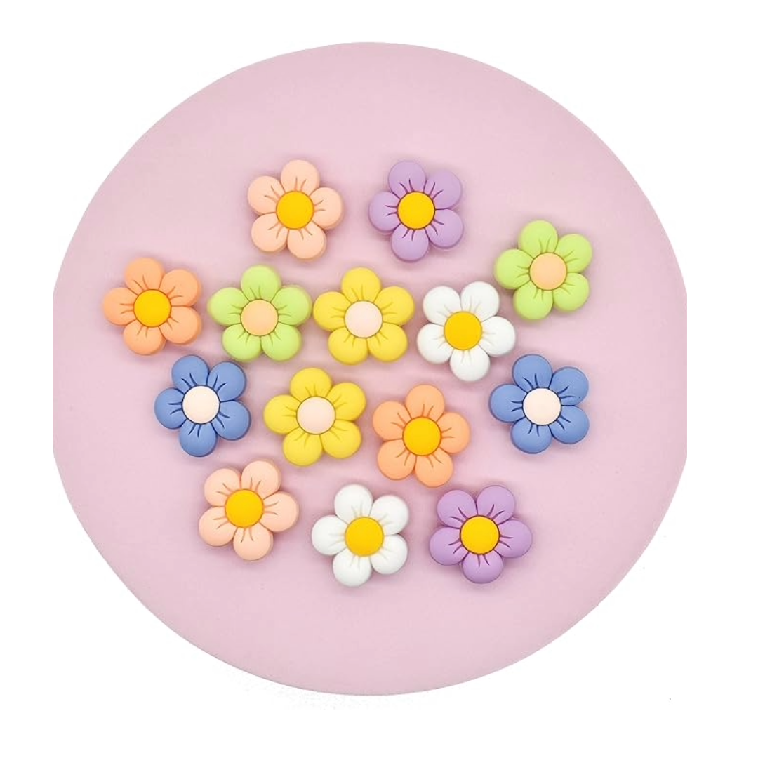 Colorful Flower & Butterfly Shoe Charms: 30PCS Vibrant Decor for Croc Charms, Bag Charms, Party Favor & Footwear accessories