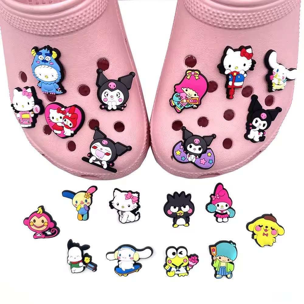 Sanrio Character Shoe Charms: 30PCS Kawaii Collection for Croc Charms, Bag Charms, Party Favor & Footwear accessories
