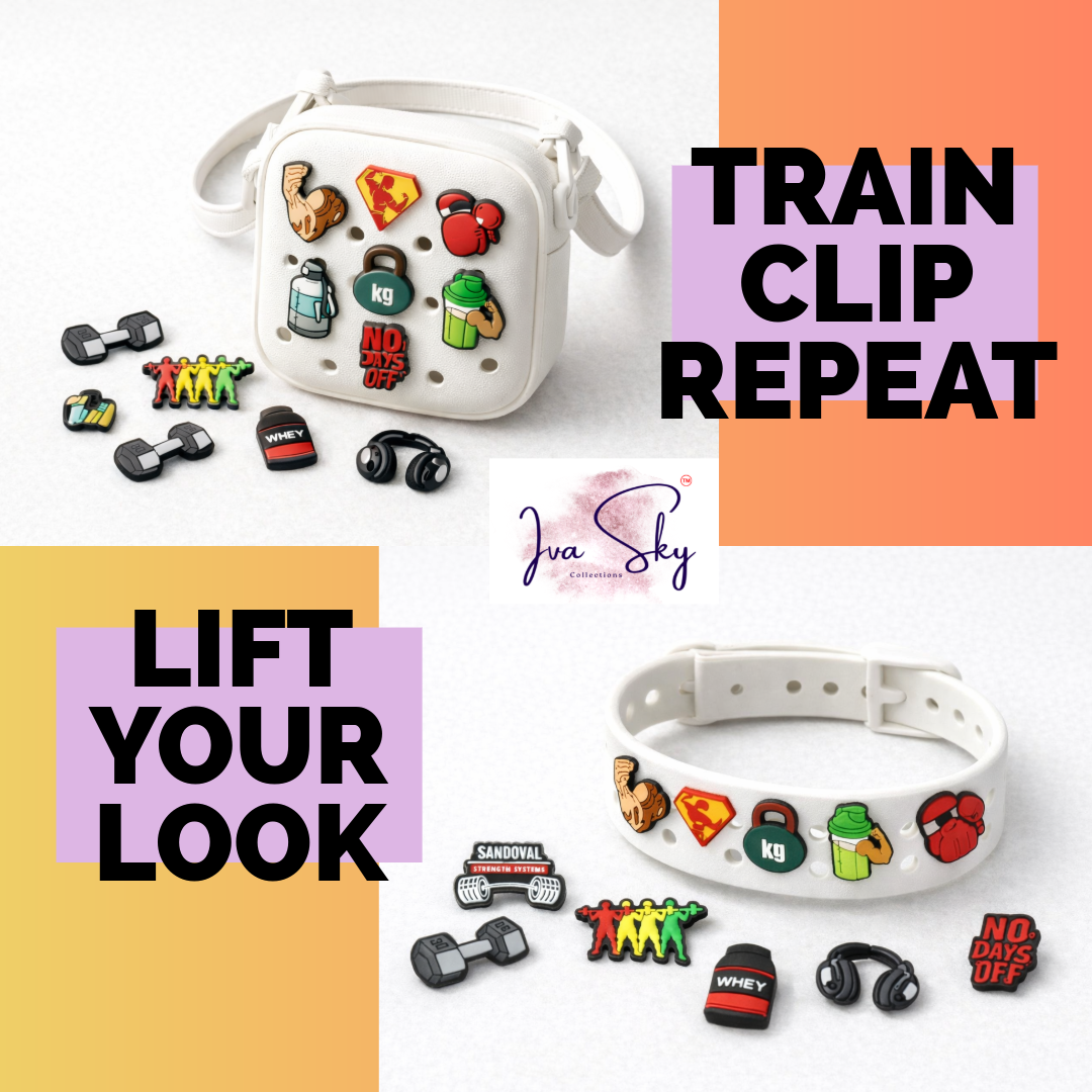 Fitness Workout Shoe Charms: 30PCS Gym Shoe Charms for Clog Style Shoes | Fitness Workout Accessories for Kids & Teens