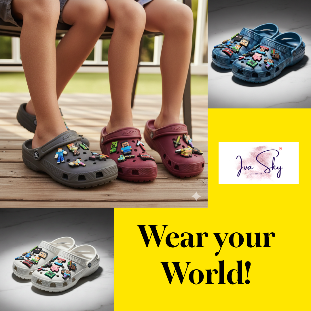 Pixel Shoe Charms: 30PCS Pixel Shoe Charms for Clog Style Shoes | Retro Block Game Accessories for Kids & Teens