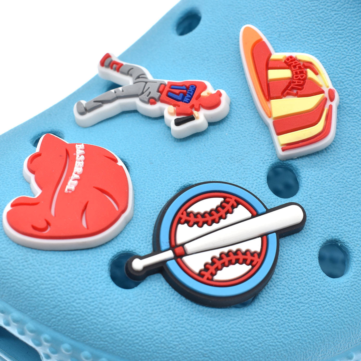Baseball Fan Shoe Charms: 30PCS Sports-Themed Decor for Croc Charms, Bag Charms, Party Favor, & Footwear accessories