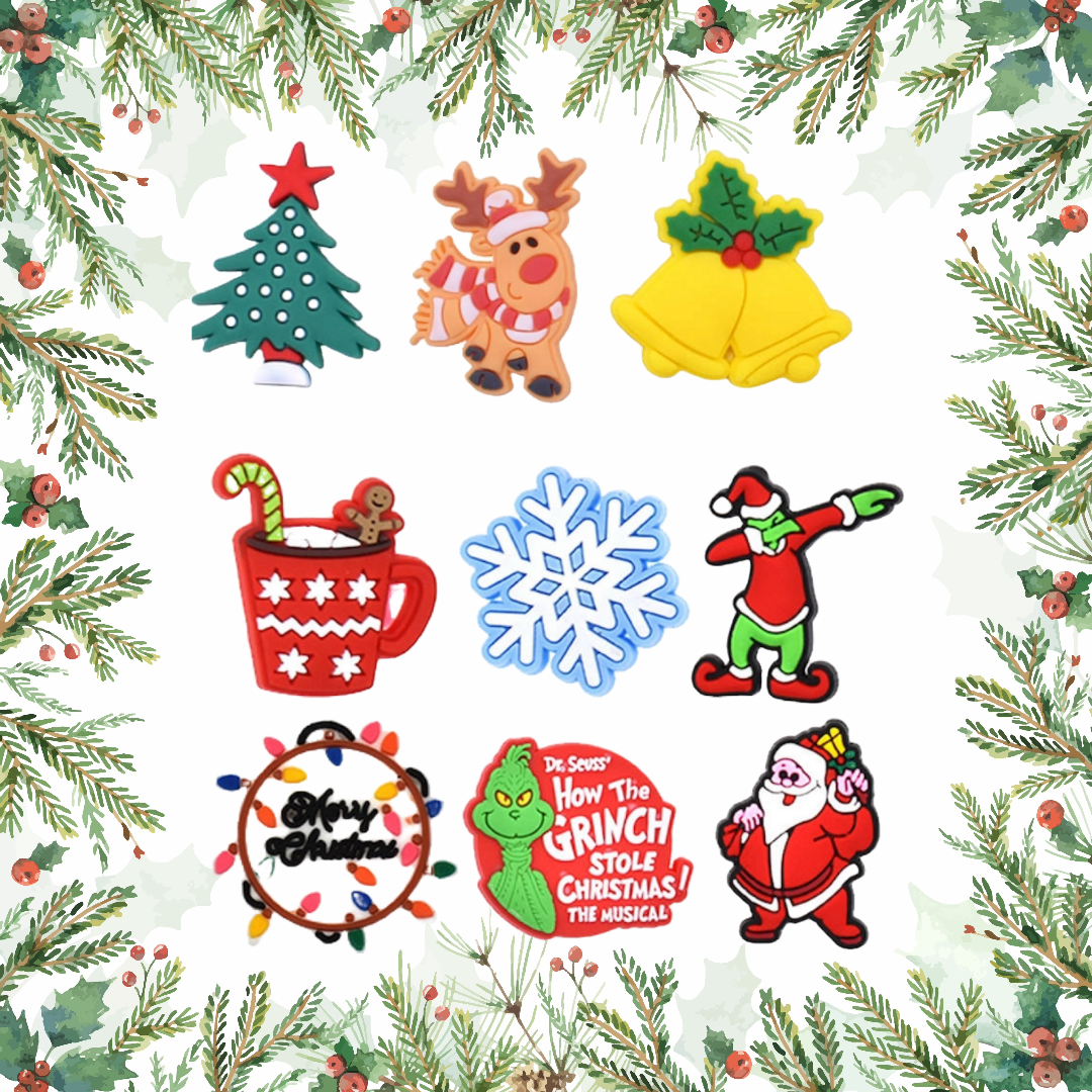 Festive Holiday & Seasonal Shoe Charms: 30PCS  Christmas, Winter, Autumn & Celebration Decor for Croc, Kids Party Favor & Famous Footwear Charms!