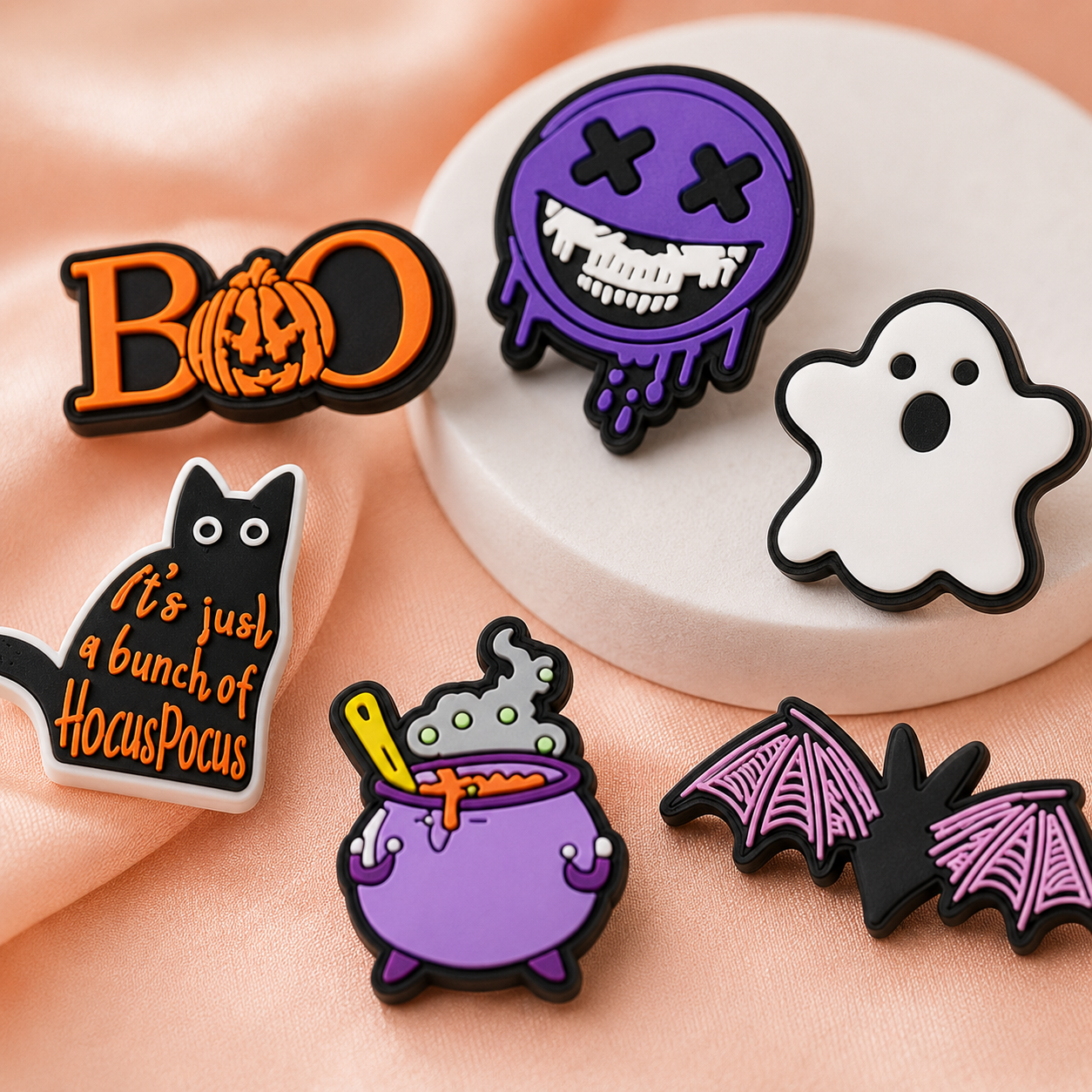 Spooky Halloween Shoe Charms: 30PCS Frightful Decor for Croc Charms, Bag Charms, Party Favor, & Footwear accessories