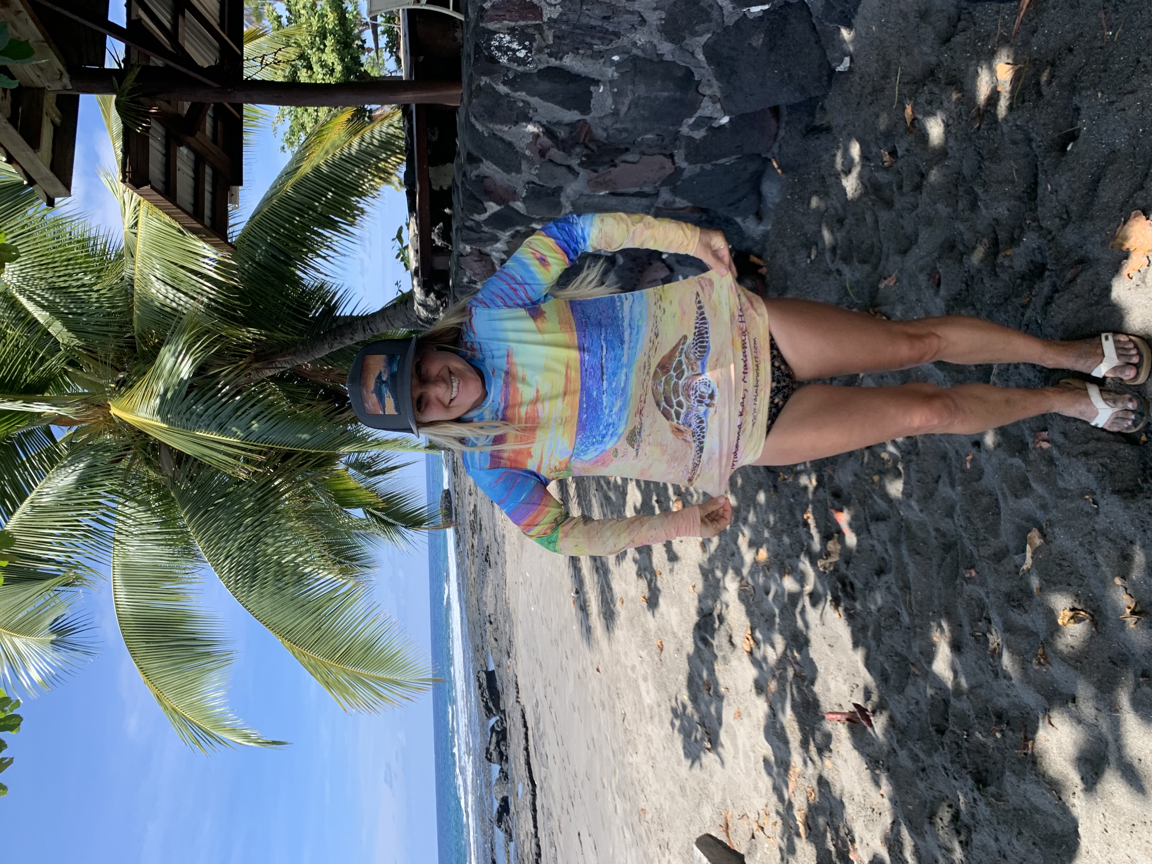 Honu on Beach Rashguard