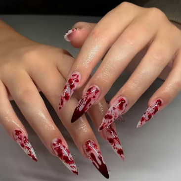 Halloween Blood Drip Acrylic Nails