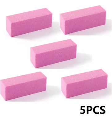 Pink Nail Buffer Block (5PCS)