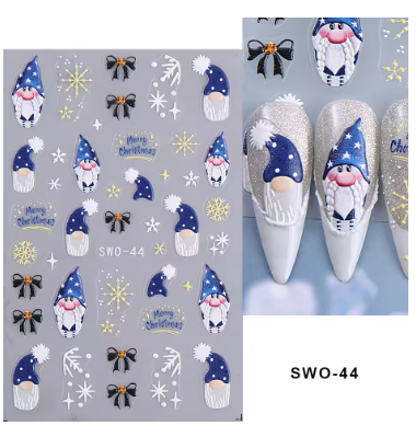 Christmas Gnome Nail Sticker Sheet