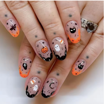 Halloween-Themed Nail Art