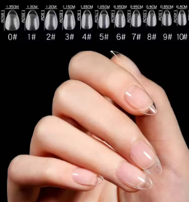 Clear Nail Extension Tips short almond