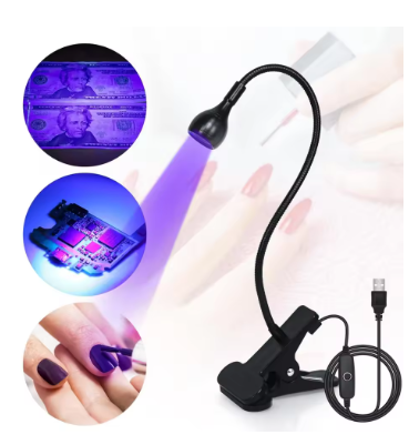 USB UV Lamp with Flexible Clip