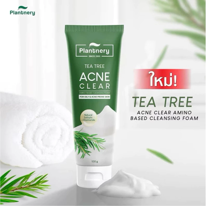 แพลนท์เนอรี่ โฟมล้างหน้า ทีทรี Plantnery Tea Tree Acne Whip Foam 100 g