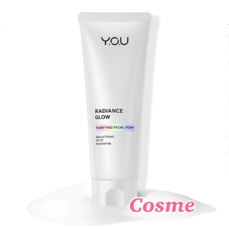 YOU Radiance Glow Purifying Facial Foam 100 กรัม โฟมล้างหน้า สูตรอ่อนโยน ขจัดสิ่งสกปรกอย่างล้ำลึก ผิวกระจ่างใส
