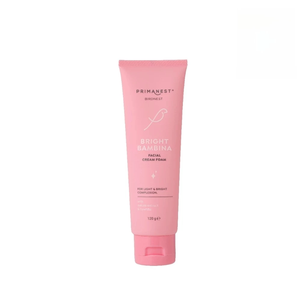 Primanest Birdnest Bright Bambina Facial Cream Foam 120 g .โฟมล้างหน้าผิวกระจ่างใส ลดจุดดำ