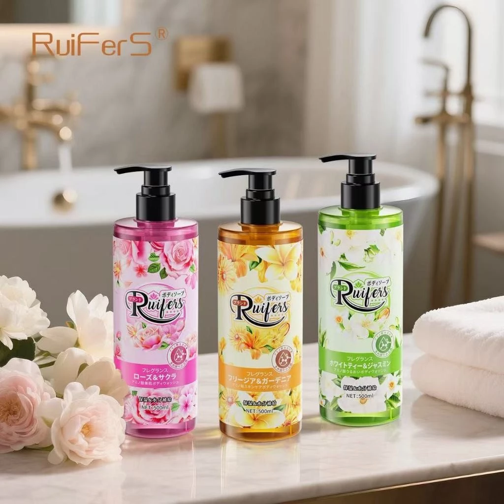 RuiFerS เจลอาบน้ำกลิ่นกุหลาบ กลิ่นหอมติดทน น้ำหอมสำหรับผู้ชายและผู้หญิง เจลอาบน้ำให้ความชุ่มชื้น สดชื่น