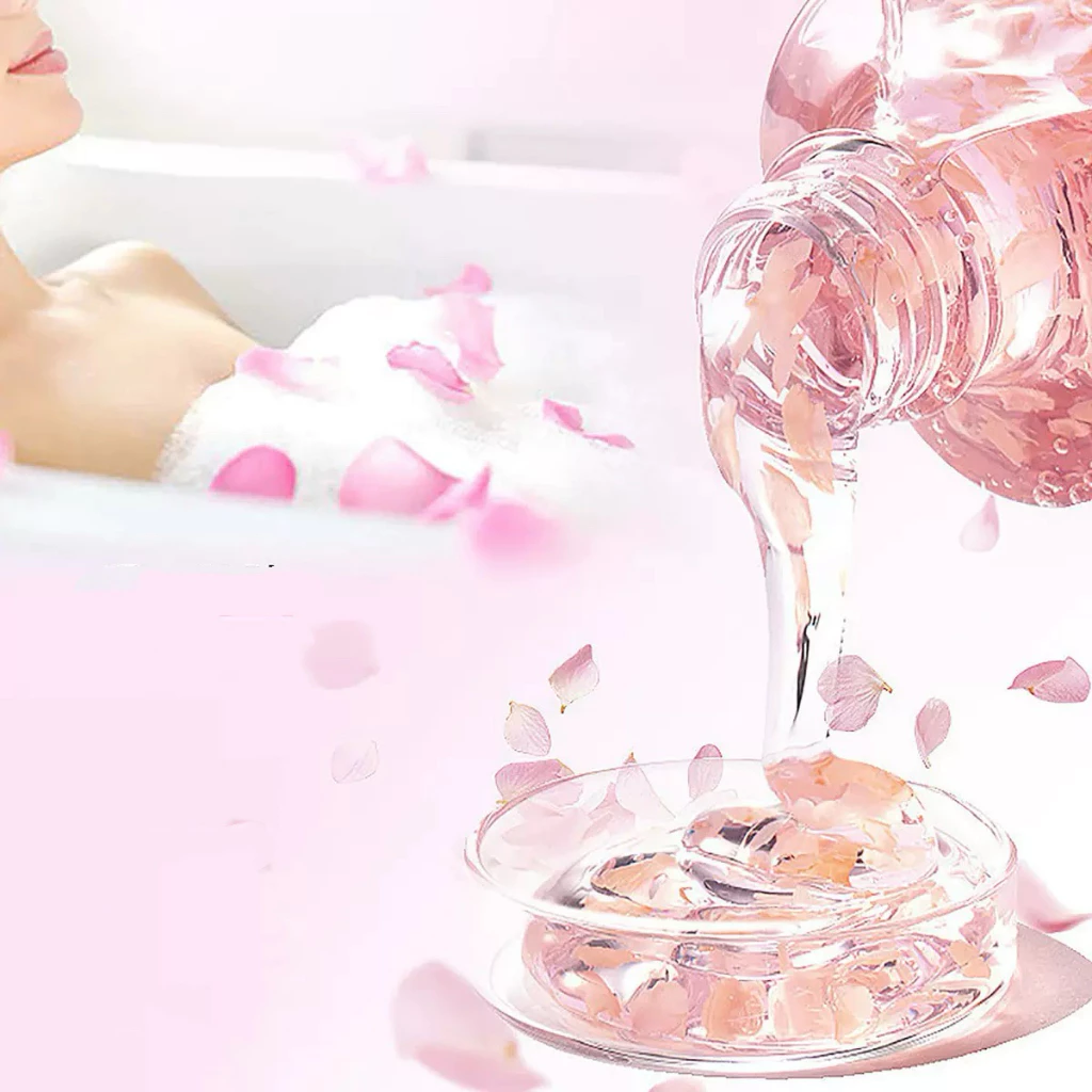 กลิ่นหอมติดทนนาน เจลอาบน้ำ QISE Rose 500ml ครีมอาบน้ำกลิ่นดอกไม้ ช่วยให้ความชุ่มชื้นและฟูของผิว