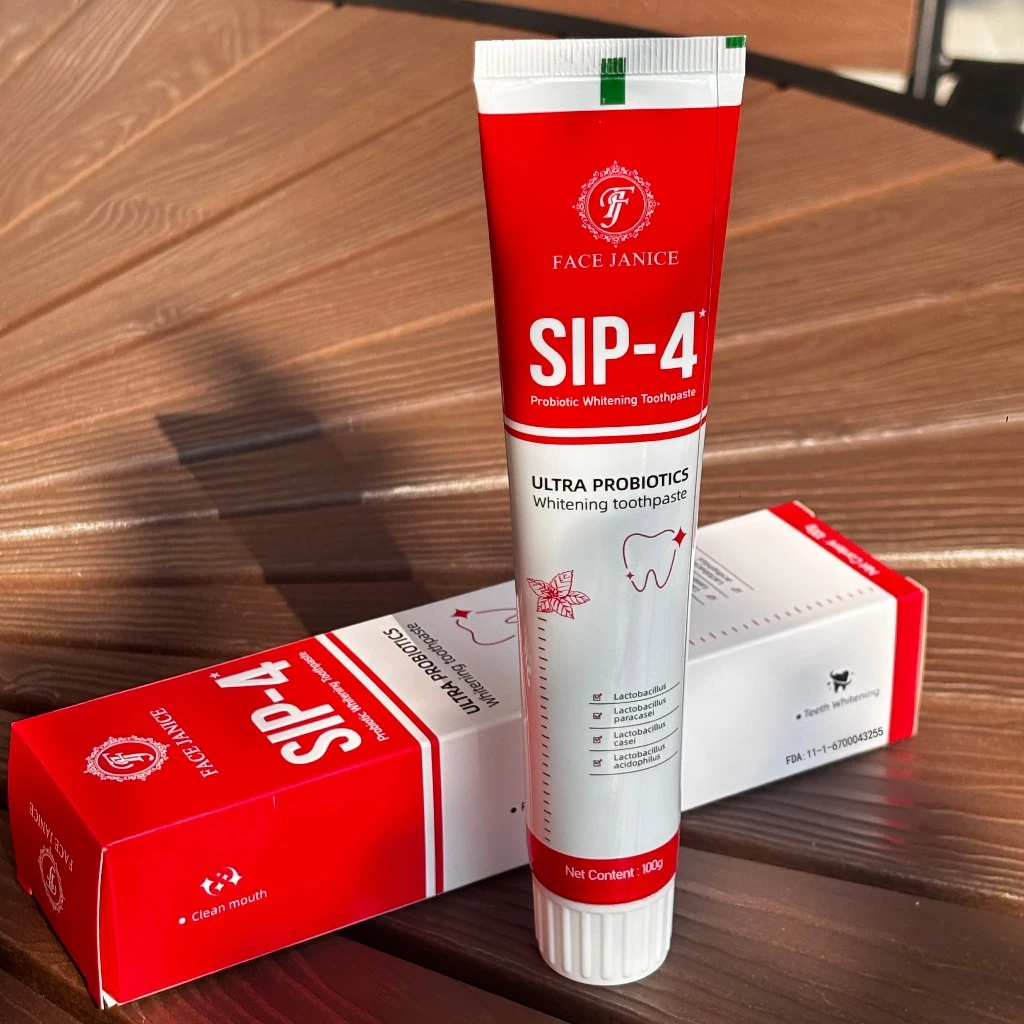SiP-4 ยาสีฟัน ช่วยขจัดคราบฟัน กลิ่นปาก ลดคราบหินปูน และฟันเหลือง หายใจสดชื่น 100g