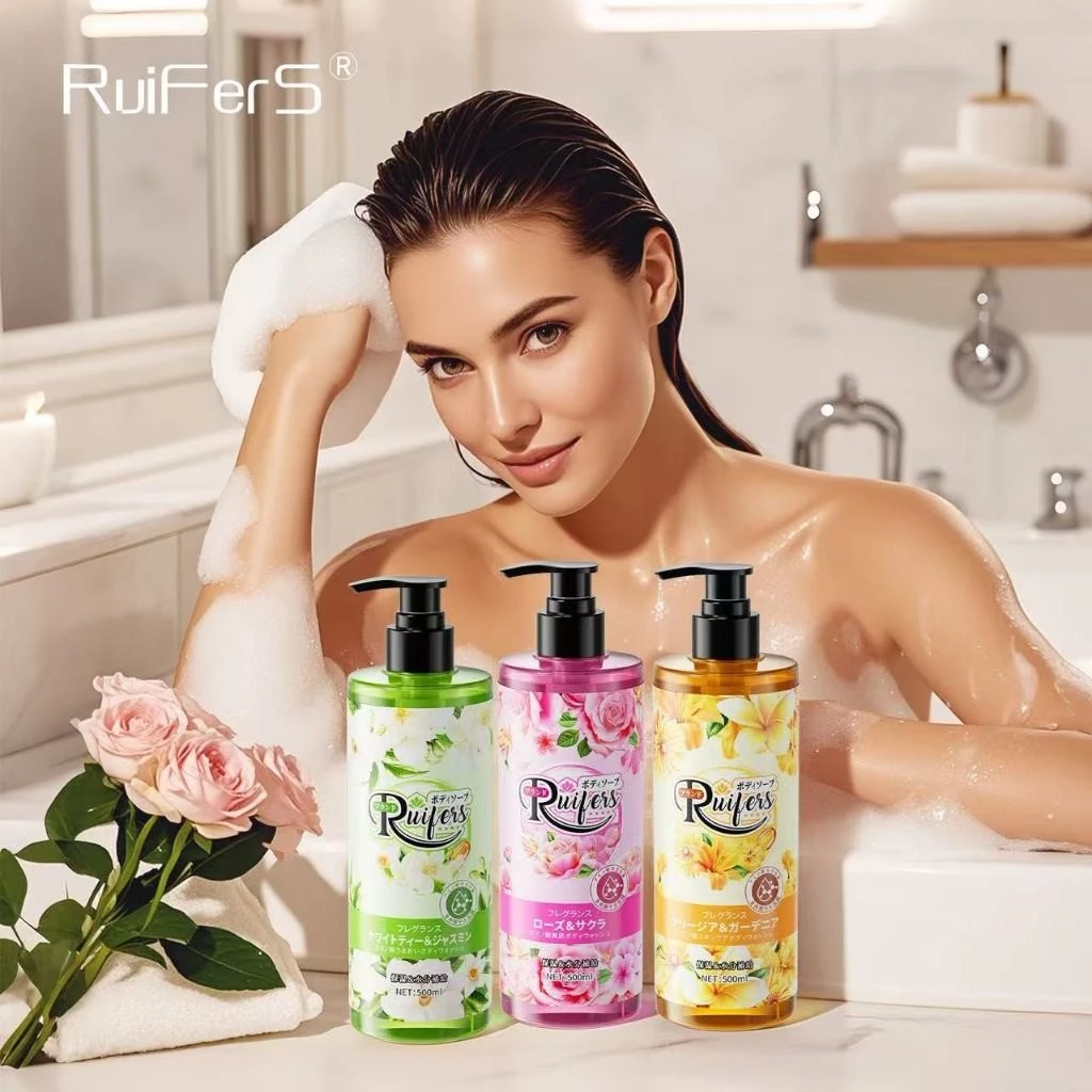 RuiFerS เจลอาบน้ำกลิ่นกุหลาบ กลิ่นหอมติดทน น้ำหอมสำหรับผู้ชายและผู้หญิง เจลอาบน้ำให้ความชุ่มชื้น สดชื่น