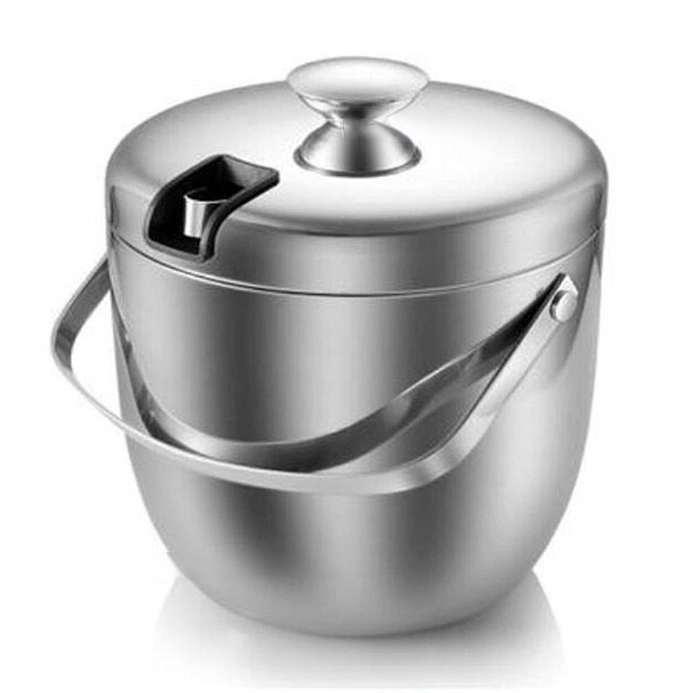 2.8Litre, Stainless Steel 304 Ice Bucket with lid and tong, 12pcs per carton,  Ex-Works price