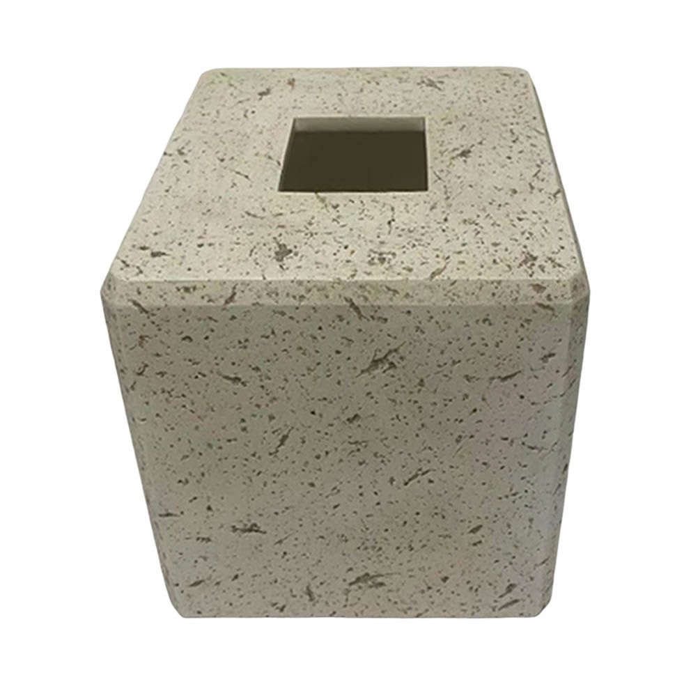 Nature Travertine/Resin Tissue Box Cover, without bottom