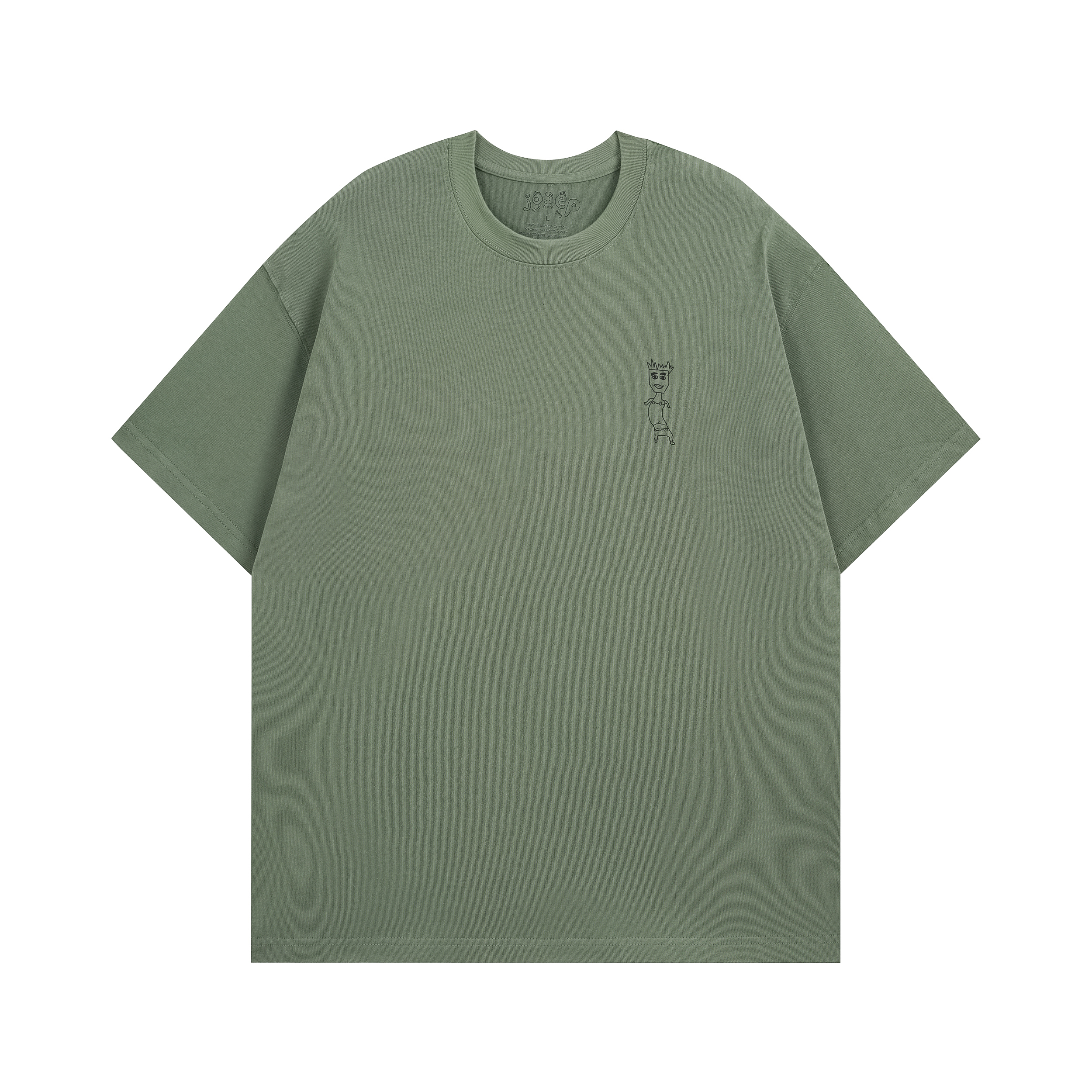 Hæfiġ Tee Sċyrte in Sage Green