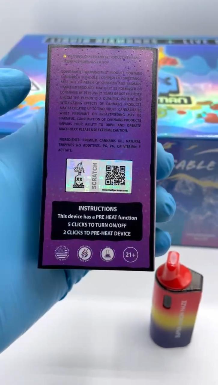 Melt x Packman Disposable – 2g Rechargeable Vape | Bulk Wholesale Sale