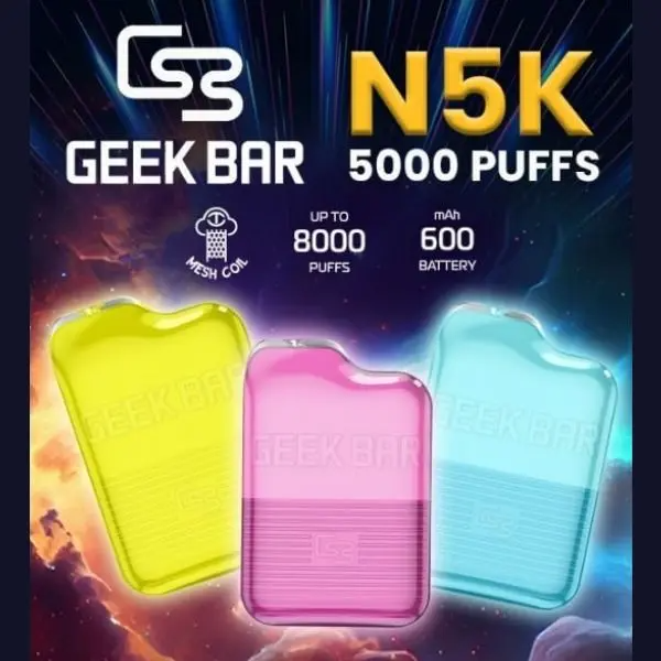 Geek Bar N5K 5000 Puffs Disposable Vape | 5% Nicotine | 12mL E-Liquid