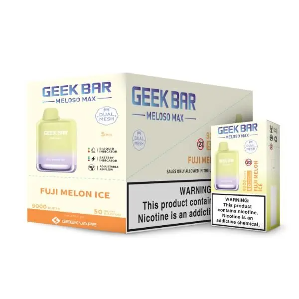 Geek Bar Meloso MAX 9000 Puffs Disposable Vape – Dual Mesh, Rechargeable, 14mL