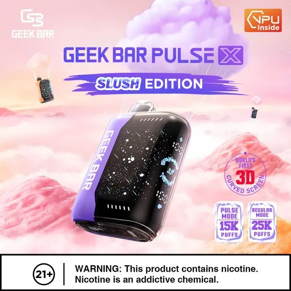 Geek Bar Pulse X Slush Edition 25,000 Puffs Disposable Vape | Dual Mesh Coil | Type-C Rechargeable