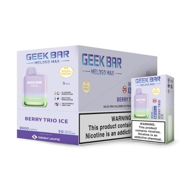 Geek Bar Meloso MAX 9000 Puffs Disposable Vape – Dual Mesh, Rechargeable, 14mL