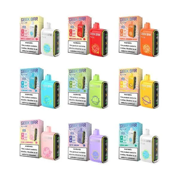 Geek Bar Pulse 15,000 Puffs Disposable Vape – 16mL Dual Mesh, Rechargeable