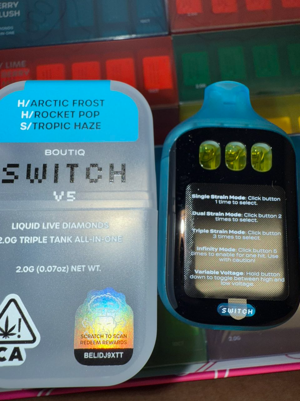 Boutiq Switch V5 (25 Packs) – Mixed Variety 2g Disposable Vapes | Wholesale Deal