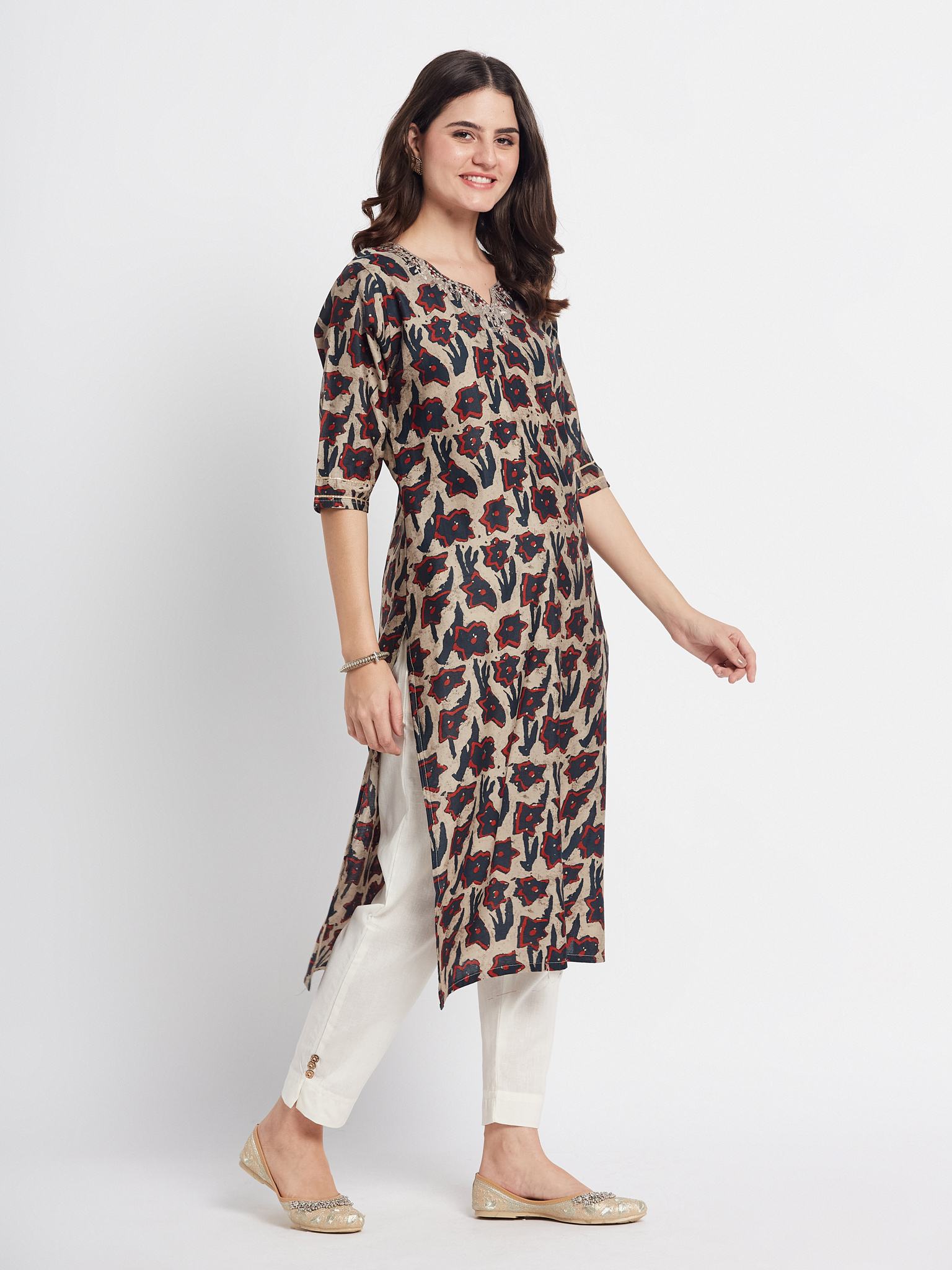 Printed Muslin Kurta