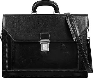 Classic Black Leather Briefcase