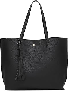 Black Leather Tote Bag