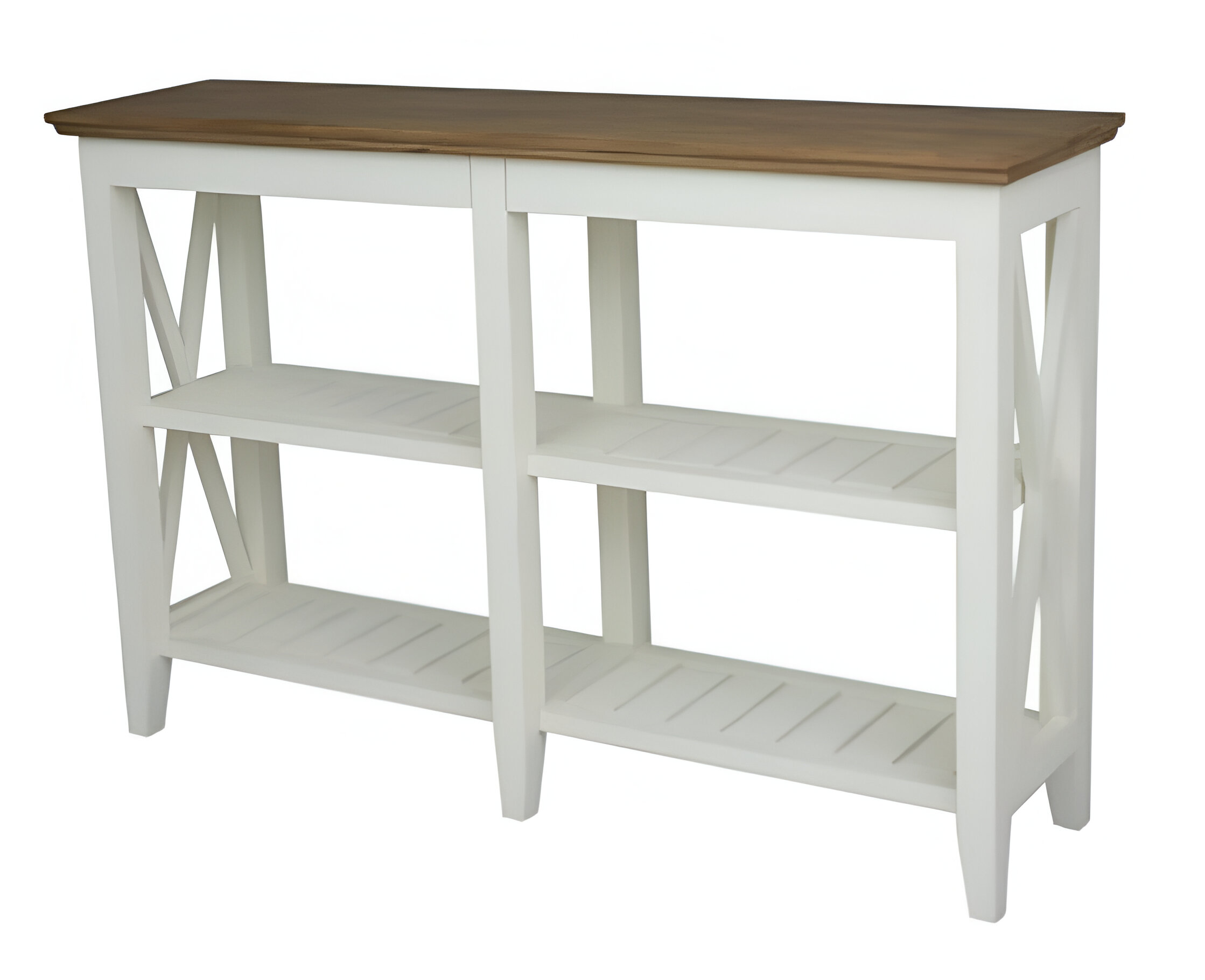Console Table with 6 Legs and 2 Shelves