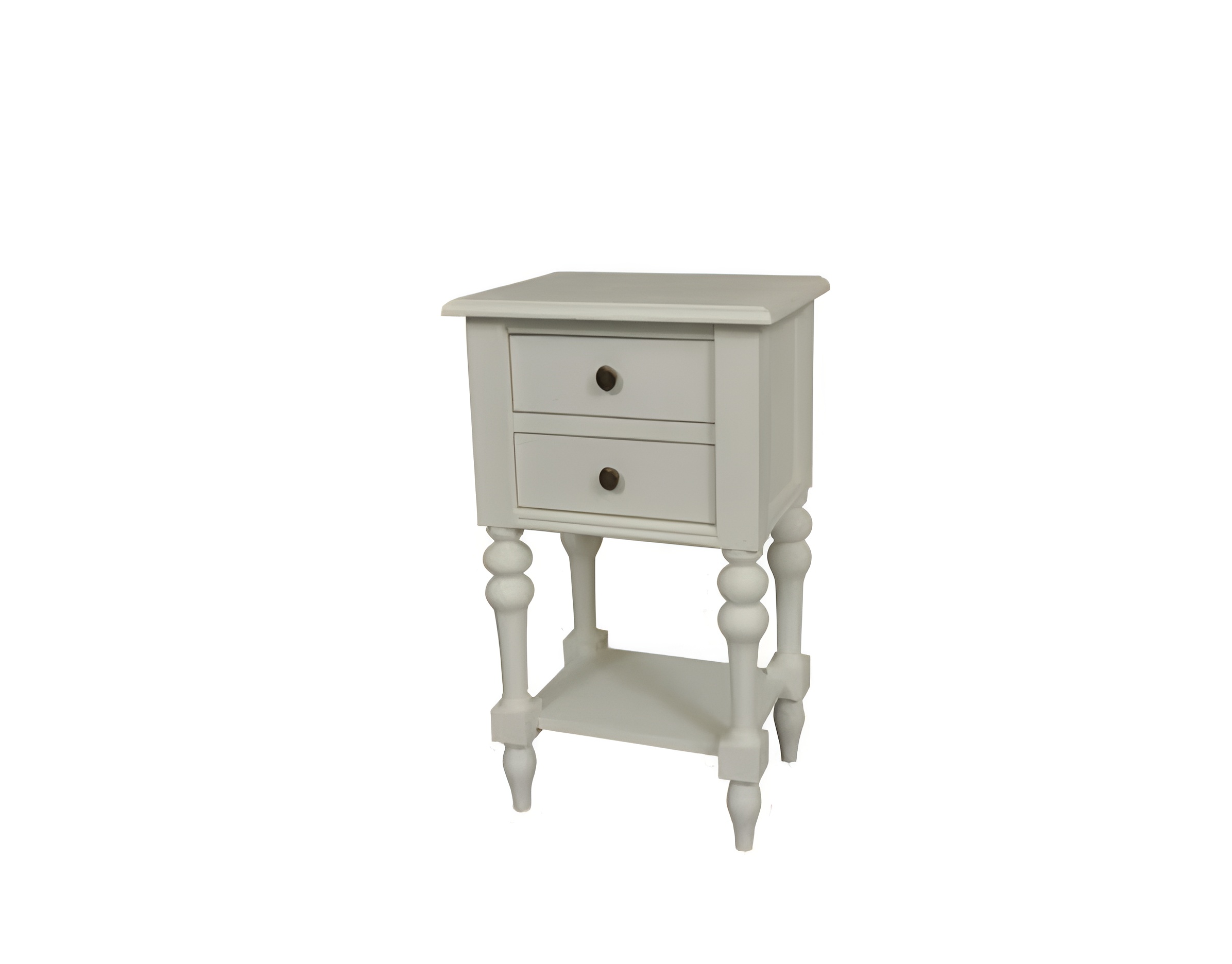 Bedside Table with 2 Drawers and 1 Shelf