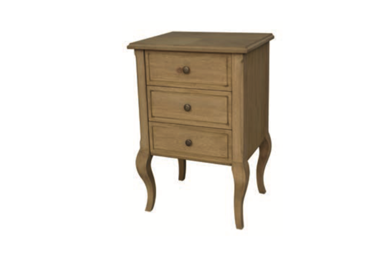 Bedside Table with 3 Drawers