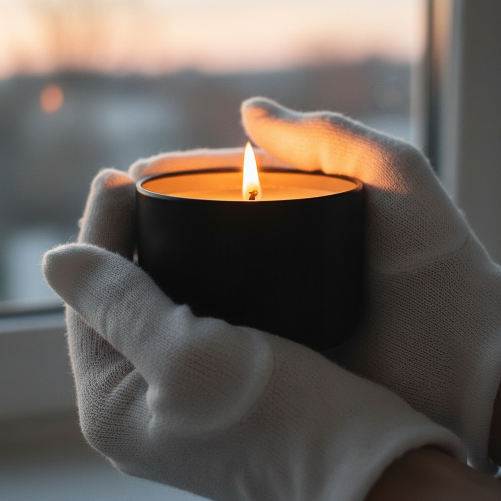 Mate Black and Ivory White Luxury Candle