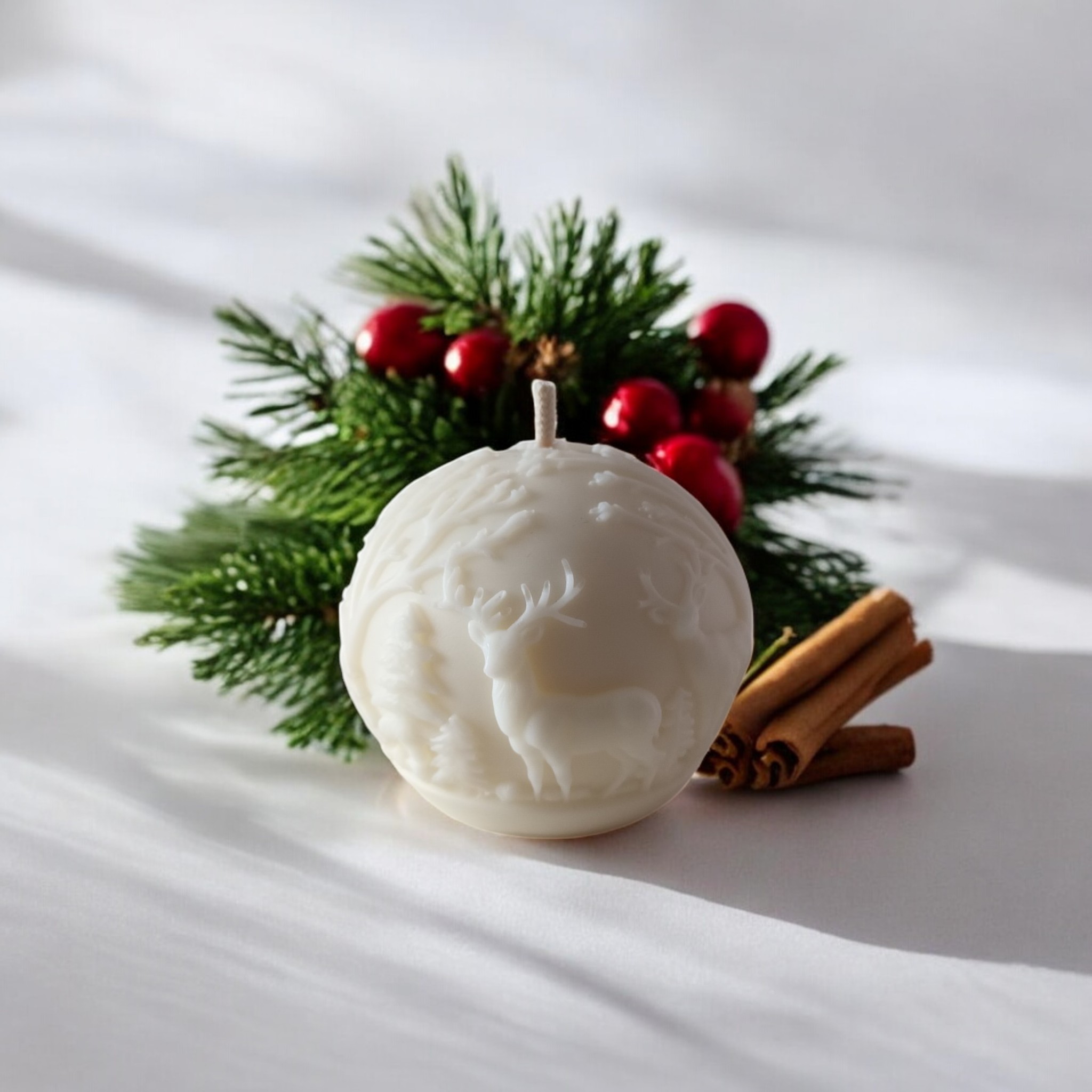Autumn Deer Ball Candle
