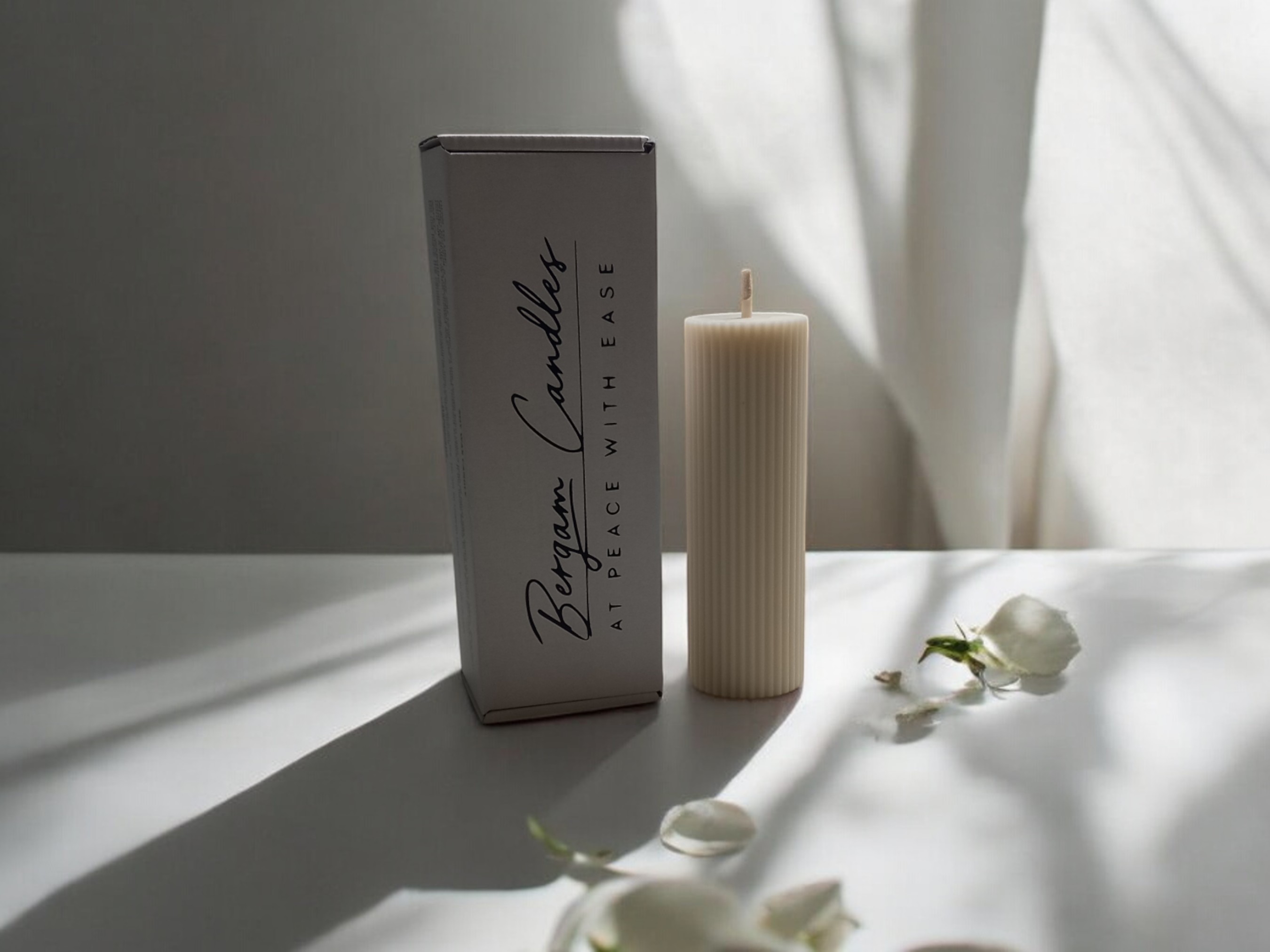 Ribbed Pillar Column Candle