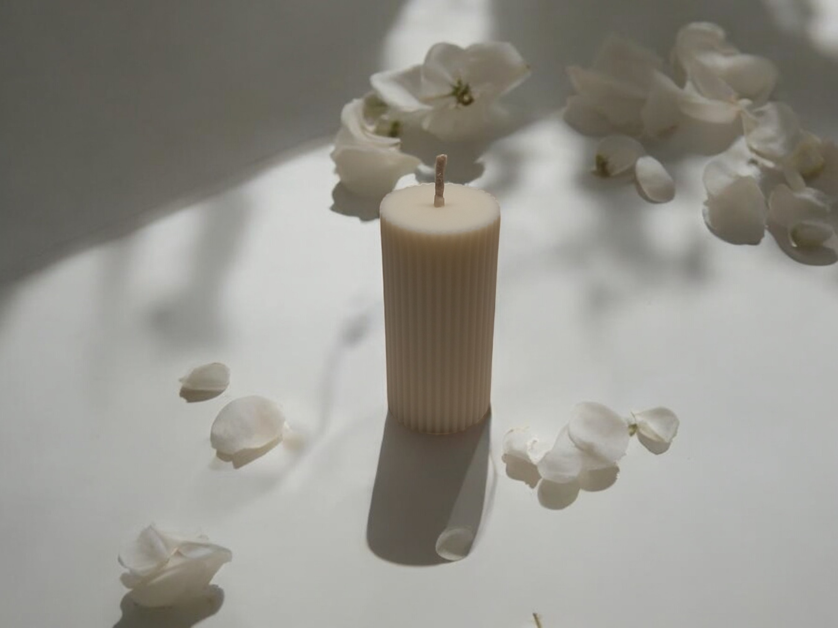 Ribbed Pillar Column Candle