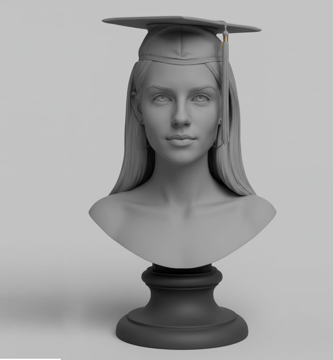 Modelagem e impressão de busto 3d