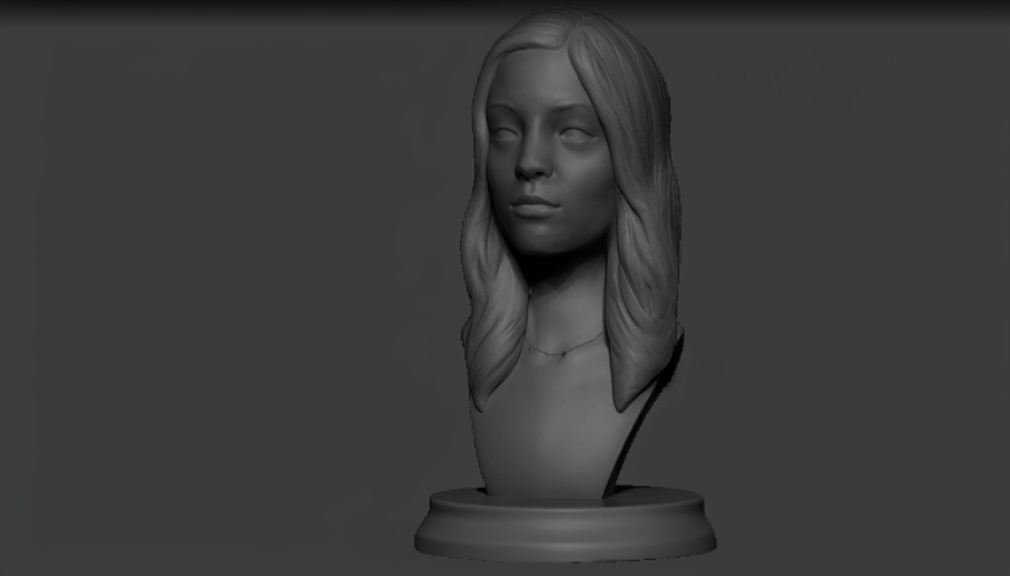 Modelagem de busto 3d
