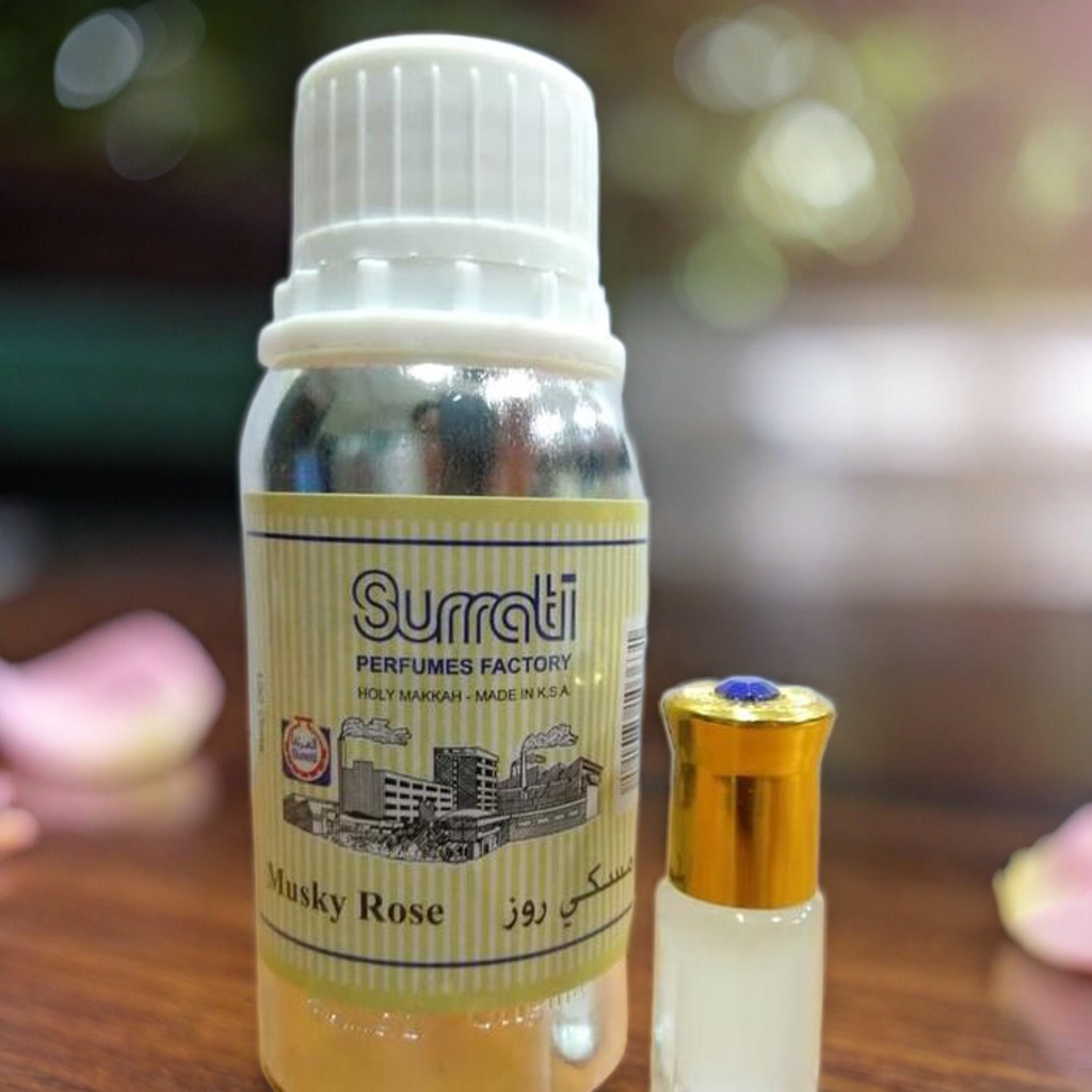 Refill Recycle Parfum Non Alkohol per 5ml Brand Surati – Aroma Oud & Kasturi Premium