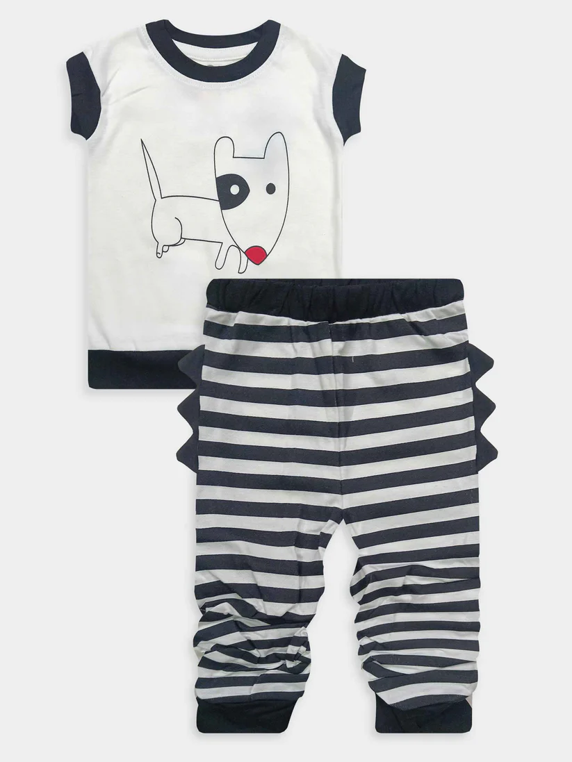 Baby Outfit with Dog Print