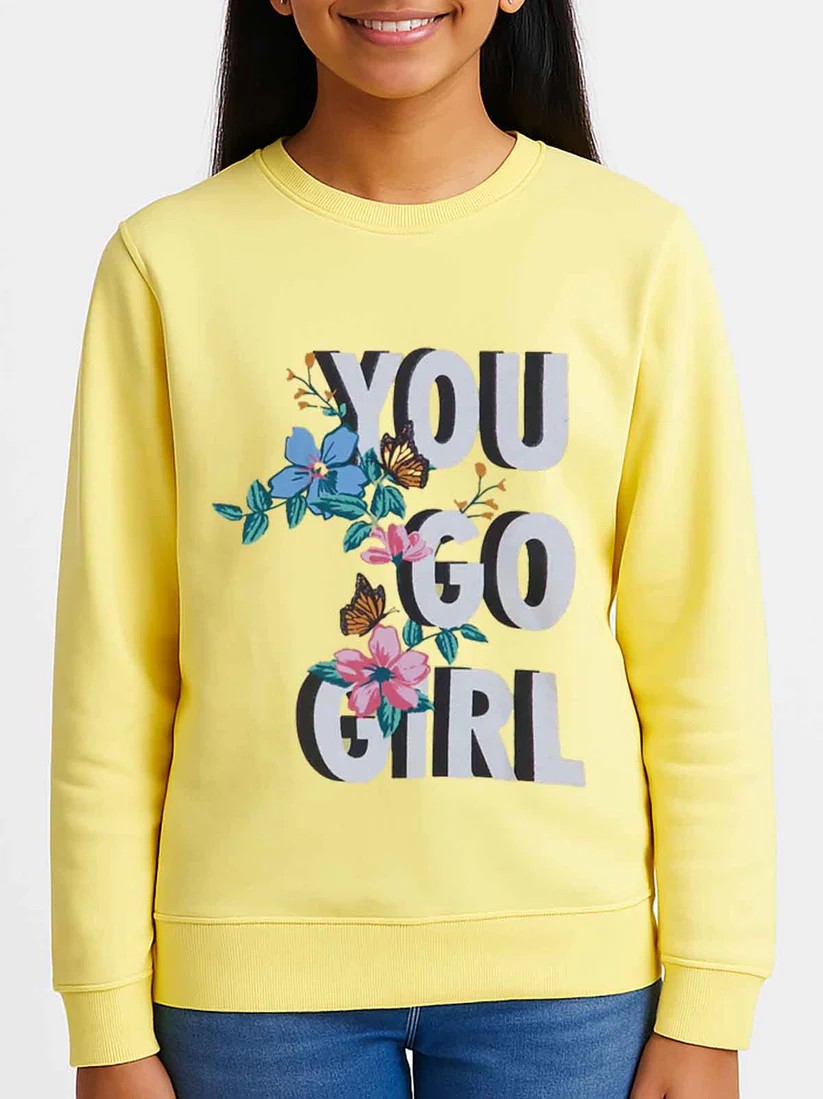 Yellow 'You Go Girl' Sweatshirt
