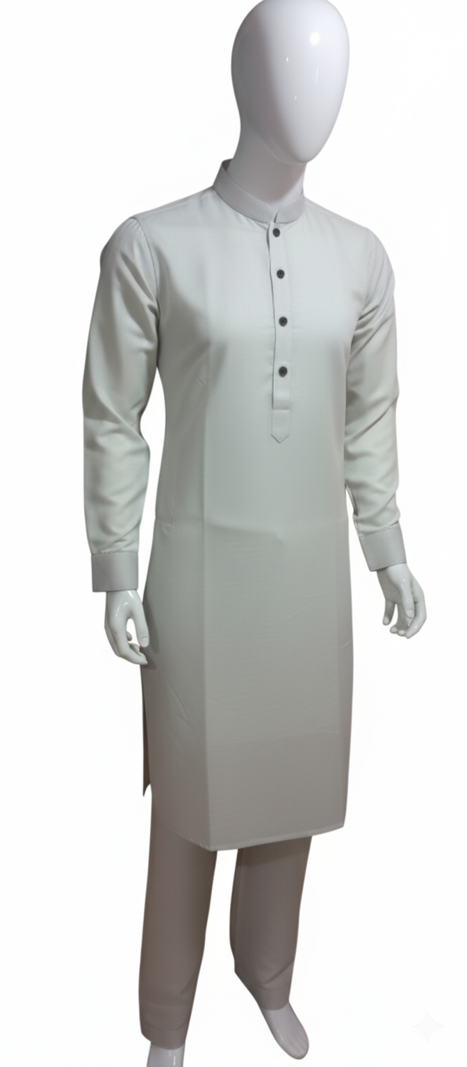 GENTS: Elegant Premium Charcoal Grey Kurta & Shalwar