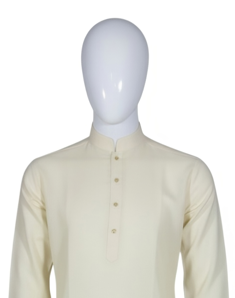 GENTS: Elegant Cream Color Premium Kameez Shalwar