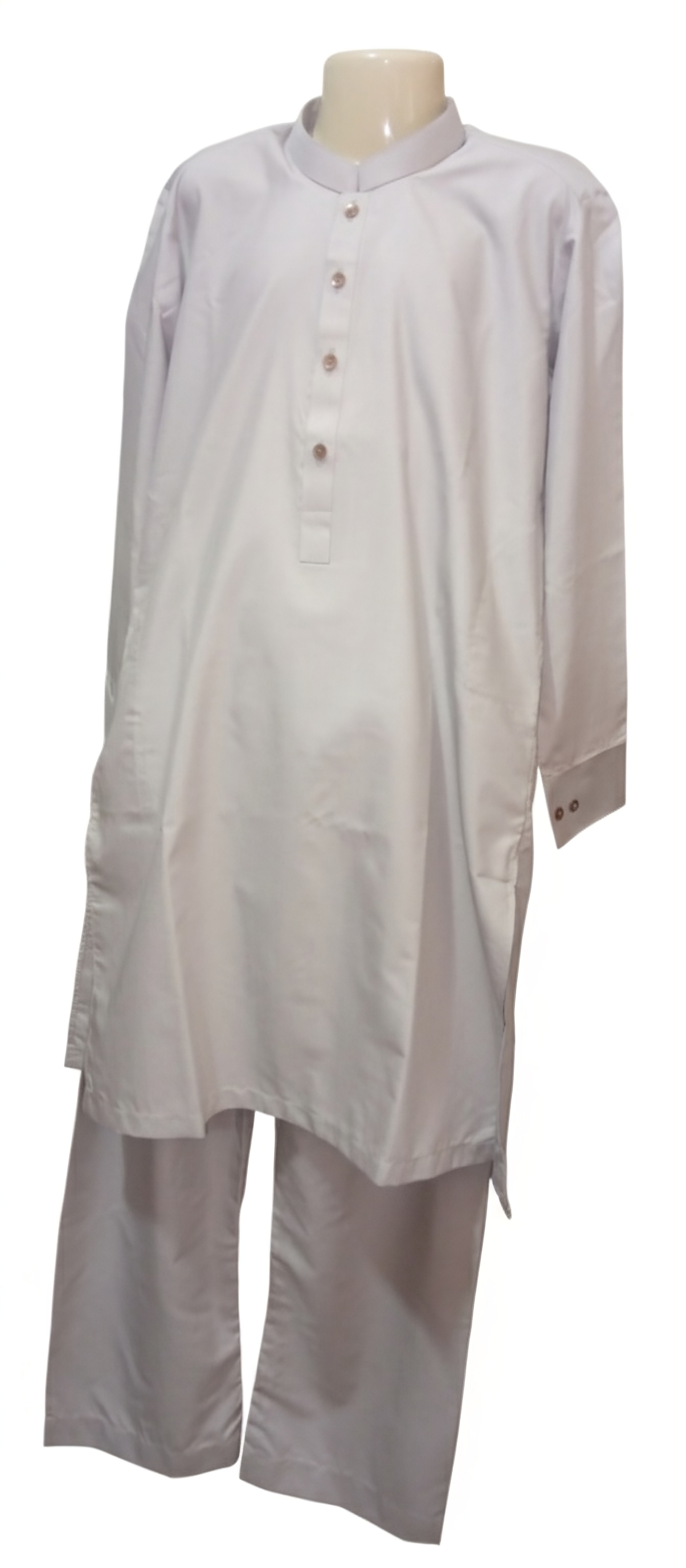 KIDS: Sophisticated Light Grey Premium Kurta & Trouser Set