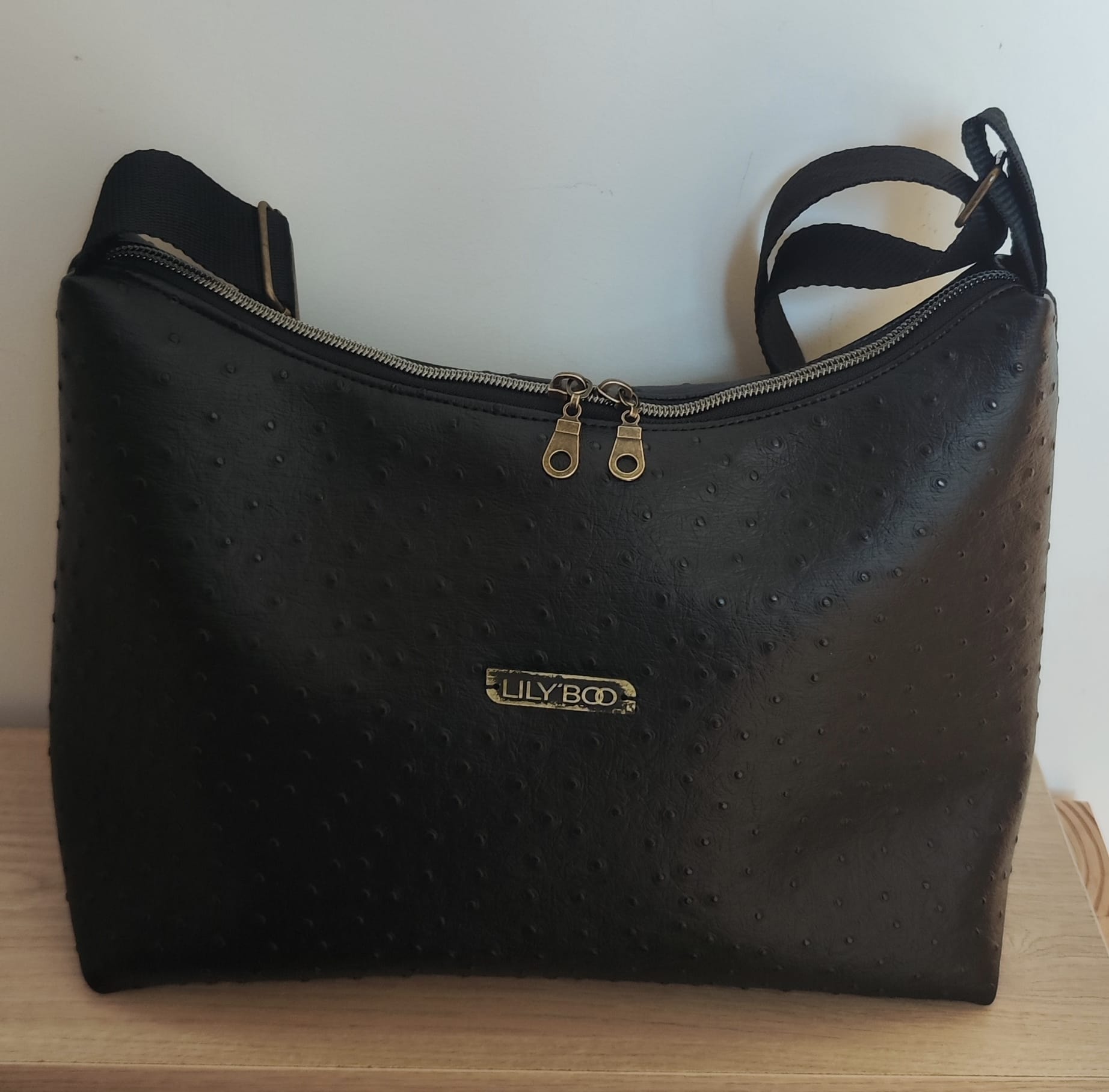 Le sac Boho autruche noir